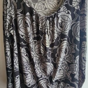 Motherhood Maternity Black and White Floral Blouse